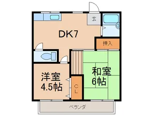 宮脇マンション【1階】の間取り