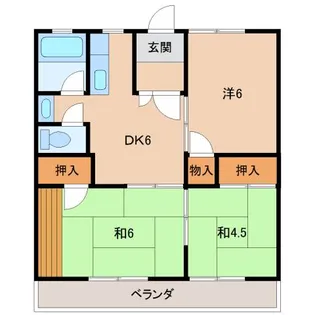 第2マンション津秦【2階】の間取り