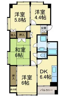 メゾンリビエール【3階】の間取り