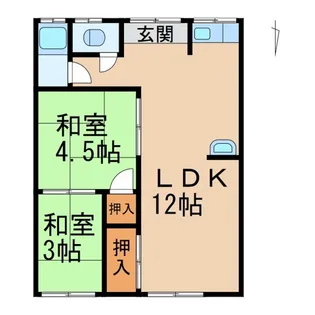 たちばな荘【2階】の間取り