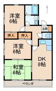 シティハイツ吉森Ⅱ【2階】の間取り