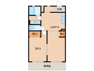 メゾンベルエール鷹匠【1階】の間取り