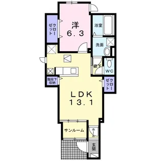 ヴィラ・コスタリカ2【1階】の間取り