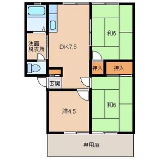 グリーンヒル九度山Ⅰ【1階】の間取り