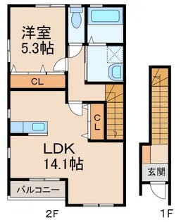 クラウンハイツ吹上I【201号室】の間取り