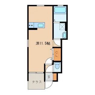 クラウンハイツ紀三井寺【101号室】の間取り