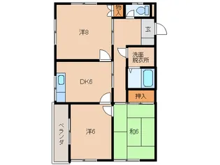 ロイヤルムソタ【1階】の間取り