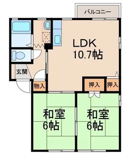 グリーンフル狐島【2階】の間取り