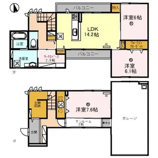 ヴェルデ秋葉町 Ⅱの間取り