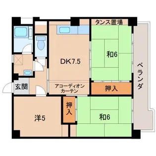 第2川端マンション【3階】の間取り
