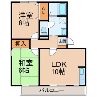 マンションニューハマⅢA棟【3階】の間取り