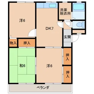 コーポサンライズ【2階】の間取り