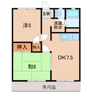 メゾン北澤【1階】の間取り