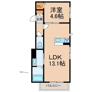 ベレオ茶屋ノ丁【2階】の間取り