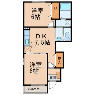 コニファーⅡ番館B【1階】の間取り