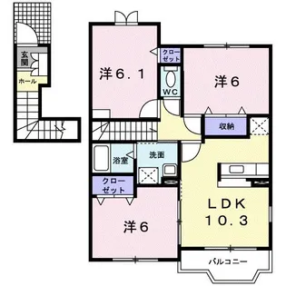 カノンⅡ【2階】の間取り