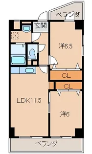 コレーオス堀止【5階】の間取り