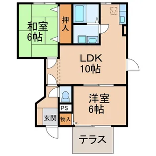オリーブハウス【1階】の間取り