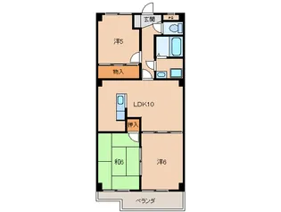 サンシャイン八幡前【2階】の間取り