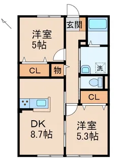 ロイヤルハイツ三石Ⅲ【1階】の間取り