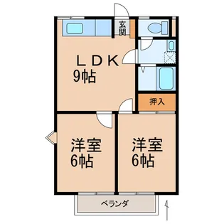 リブ直川【2階】の間取り
