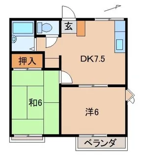 湯浅ハイツ【2階】の間取り