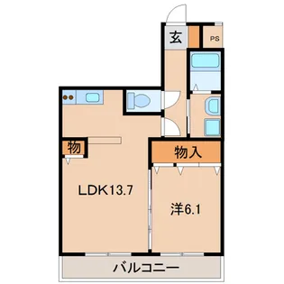 グラン・レーヴⅢ【2階】の間取り
