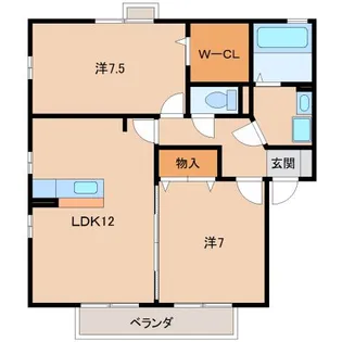 リビングタウンなごみ(C・E棟)【2階】の間取り