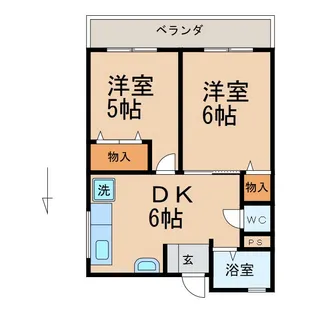 コーポ東3・5号棟【2階】の間取り