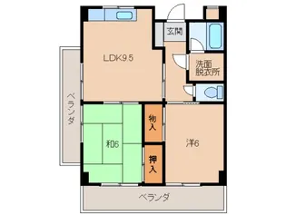 グリーンフル小雑賀【5階】の間取り