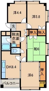 メゾンリビエール【3階】の間取り