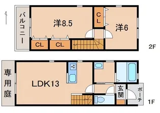 クラウンハイツ雑賀の間取り