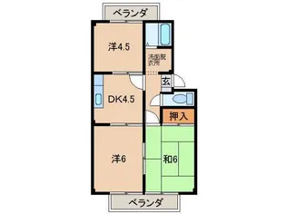 エレガントハイツ岩出【2階】の間取り