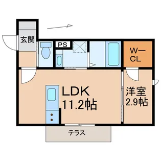 ベレオ鷺ノ森【1階】の間取り