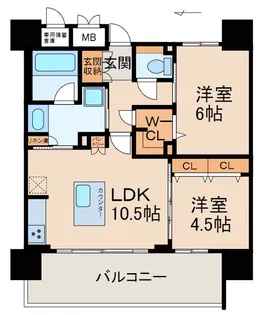 エステムコート和歌山Cityステーションフロント【6階】の間取り