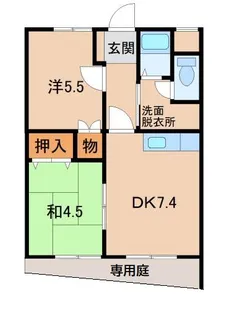 ラ・ビスタ花山【1階】の間取り