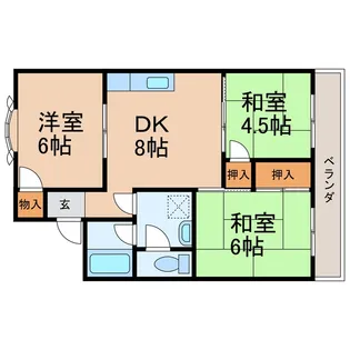 ヴィラ貴志川【3階】の間取り