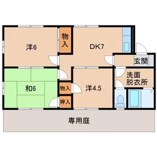 メゾンおかもと【1階】の間取り