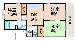 セジュールK【1階】の間取り