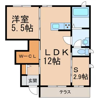 シャーメゾン新中島【1階】の間取り