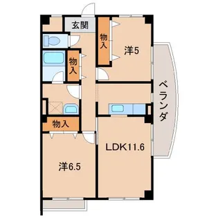 グリーンフル吉田【2階】の間取り