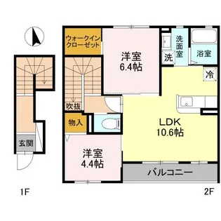 アート ソレイユ B棟【2階】の間取り