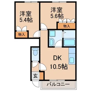 オレンジハイム水尻Ⅱ【1階】の間取り