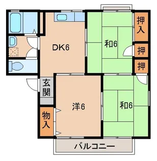 セジュール梅ノ木C【2階】の間取り