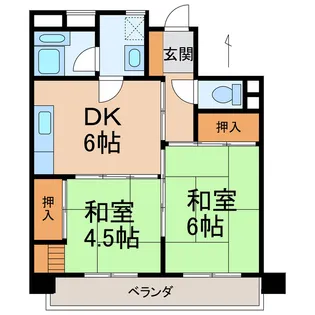 第2川端マンション【2階】の間取り