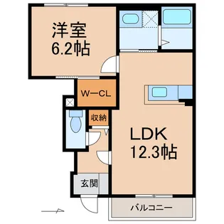 ピア・シティー東家【1階】の間取り