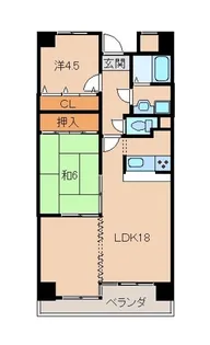 2LDKの間取り画像