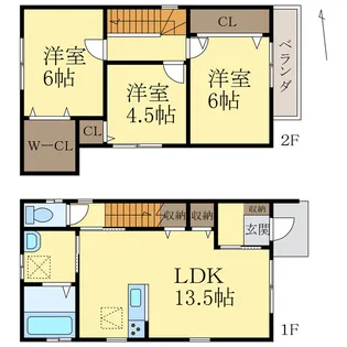 コーラルヴィラ園部Ⅳ F棟の間取り