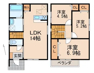 和歌山県和歌山市植松丁【一戸建】の間取り