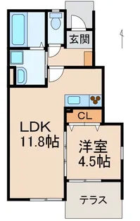 ハイツCL【1階】の間取り